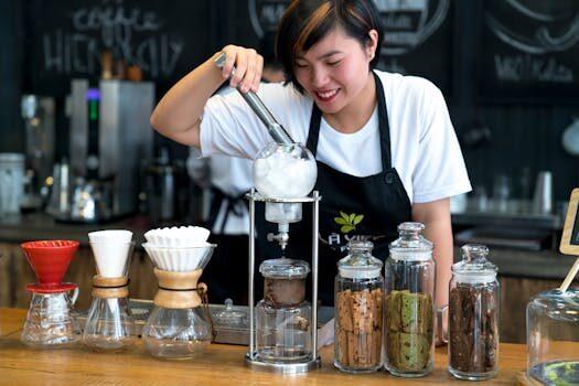 barista en cafeteria